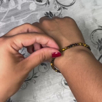 Despierta Tu Poder Interior - Pulsera ojo de tigre bolas 4mm