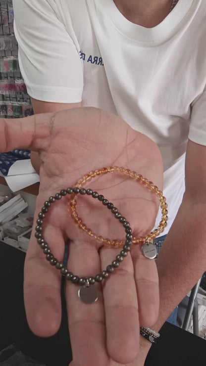 Pack abundancia y alegría 2 pulseras citrino y pirita