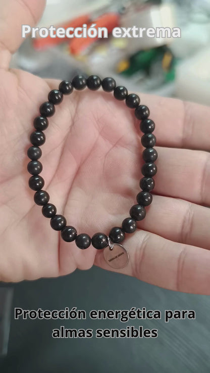 Pulsera Shungit bolas 6mm