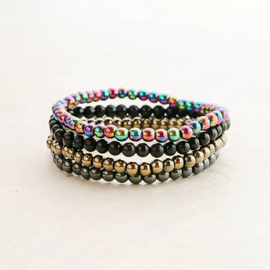 Protección contra negatividad y campos electromagnéticos - Set 4 pulseras