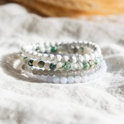 Sereno y Libre de Estrés - Pack 4 pulseras poderosas