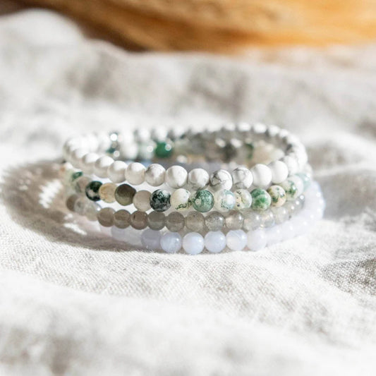 Sereno y Libre de Estrés - Pack 4 pulseras poderosas