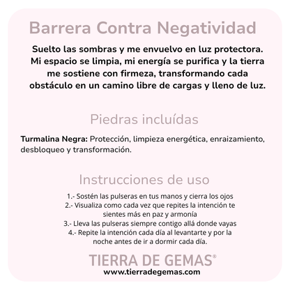 Protección energética contra envidia, ansiedad y malas vibras - Pulsera turmalina negra 4mm
