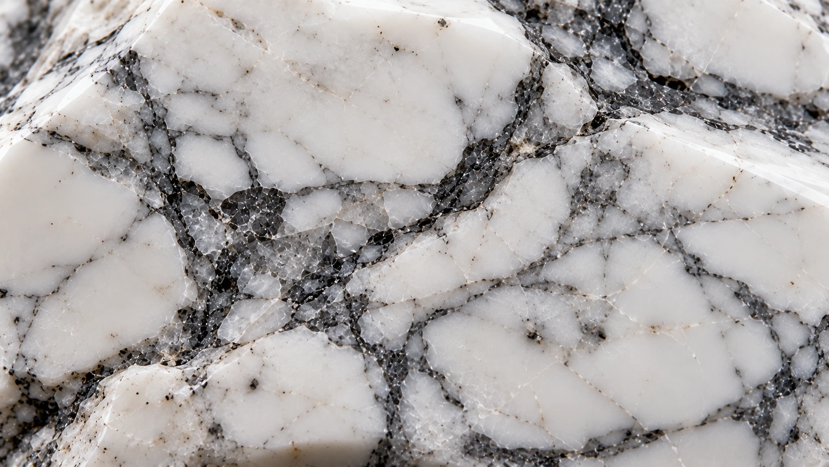 Detalle de las vetas naturales de una howlita