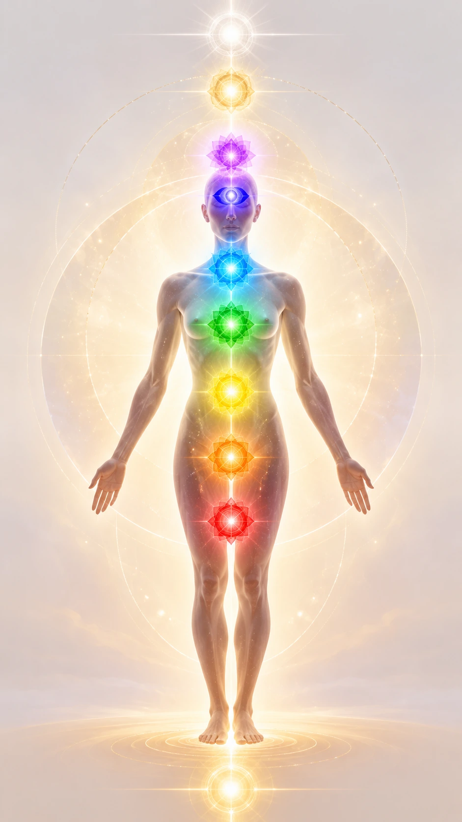 Representación del sistema de 12 chakras